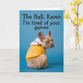 Funny dog verjaardagskaart kaart (Gele Bloem)