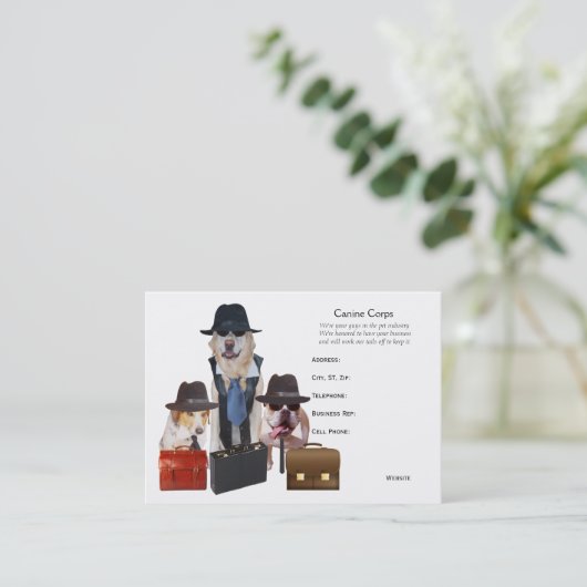 Funny Dog Visitekaartjes (Staand voorkant)