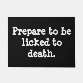 Funny dog waarschuwing deurmat