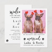 Funny Dog Wedding Invitation Save The Date (Voorkant / Achterkant)