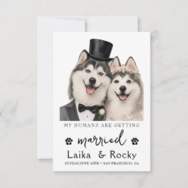 Funny Dog Wedding Invitation Save The Date