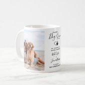 Funny Dog Wedding Personalized 2 Pet Foto Koffiemok (Voorkant links)