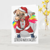 Funny Dog-Wenskaart voor kerstmis  Kaart (Gele Bloem)