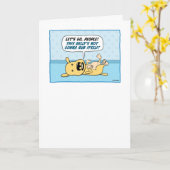 Funny Dog wil Belly Rub Birthday Kaart (Gele Bloem)
