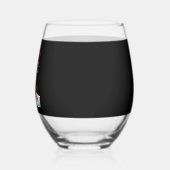 Funny Dog with Christmas Stars for Festive Season  Wijnglas Zonder Voet (Links)