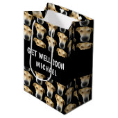 Funny Dog wordt snel gepersonaliseerd Medium Cadeauzakje (Voorkant Gekanteld)