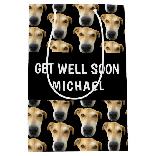 Funny Dog wordt snel gepersonaliseerd Medium Cadeauzakje (Voorkant)