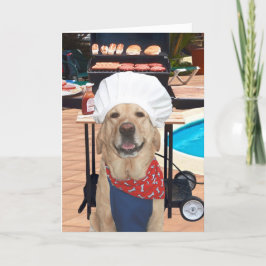 Funny Dog/Yellow Lab Vaderdag Kaart