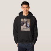 Funny Dog zal niet genegeerd worden Comical Photo Hoodie (Voorkant volledig)