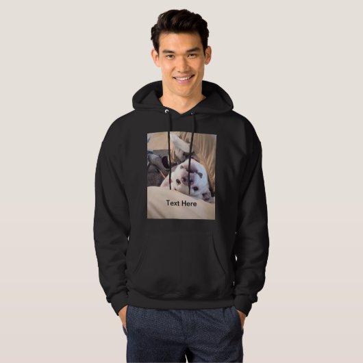 Funny Dog zal niet genegeerd worden Comical Photo Hoodie (Voorkant volledig)