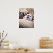 Funny Dog zal niet genegeerd worden Comical Photo Poster (Keuken)