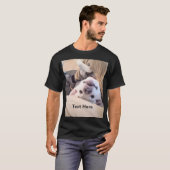 Funny Dog zal niet genegeerd worden Comical Photo T-shirt (Voorkant volledig)
