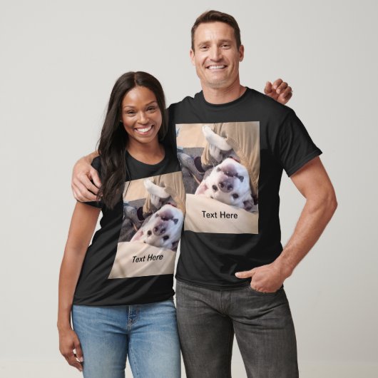 Funny Dog zal niet genegeerd worden Comical Photo T-shirt (Unisex)