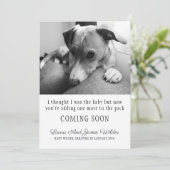 Funny Dog Zwangerschap Aankondiging (Staand voorkant)