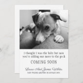 Funny Dog Zwangerschap Aankondiging (Voorkant / Achterkant)