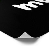 Funny Doggy Mustard Pun Dark BG Poster (Hoek)