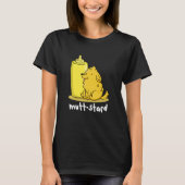 Funny Doggy Mustard Pun Dark BG T-shirt (Voorkant)