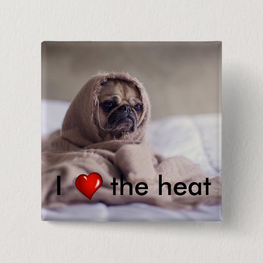 Funny doggy vierkante button 5,1 cm (Voorkant)