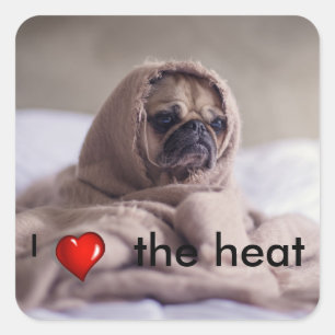 Funny doggy vierkante sticker