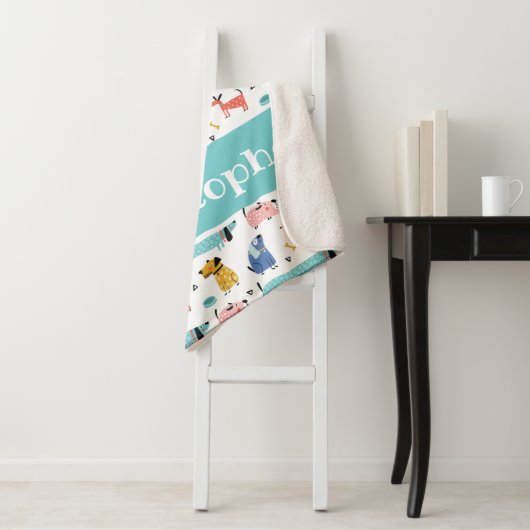 Funny Dogs Baby Sherpa Deken (In situ)