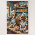 Funny Dogs Bakery Scene Cute Dog Lover Art Legpuzzel<br><div class="desc">A sweet and playful bakery scene where talented pups bake delicious treats and serve happy customers. The cheerful illustration is filled with charming details that bring warmth, humor, and creativity to life.</div>