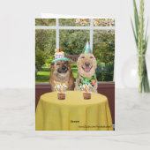 Funny Dogs Birthday Card voor echtgenoot Kaart (Achterkant)