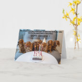Funny Dogs Birthday Greeting Card Kaart (Gele Bloem)