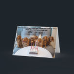 Funny Dogs Birthday Greeting Card  Kaart<br><div class="desc">Funny Dogs with a cake Birthday greeting Card for the cat lovers in your life. This cute greeting card is a perfect way to wish Happy Birthday to a friend,  co-worker,  family member or a special someone.</div>