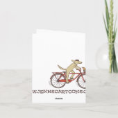 Funny Dogs Cartoon Couple Wedding Jubileum Kaart (Achterkant)