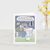 Funny Dogs Cartoon Couple Wedding Jubileum Kaart (Gele Bloem)