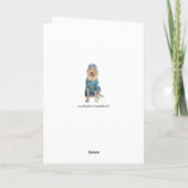 Funny Dogs Cruisin' Surfer Verjaardag Kaart (Achterkant)