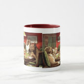 Funny Dogs die poker Coffee Mok Mokken speelt (Midden)