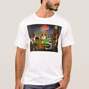 Funny Dogs die poker speelt T-shirt