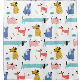 Funny Dogs Douchegordijn (Voorkant)