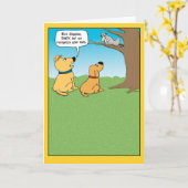 Funny Dogs en Squirrel Birthday Kaart (Gele Bloem)
