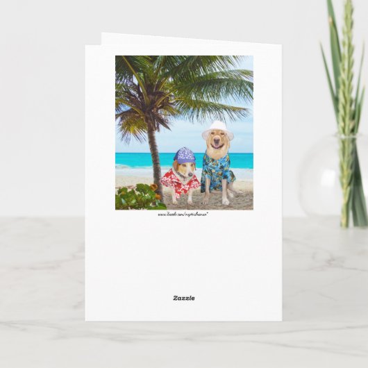 Funny Dogs, Fun Loving Son, Vaderdag Kaart (Achterkant)