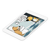 Funny Dogs Happy Hour bij Toilet Bowl Magneet (Linkerzijde)