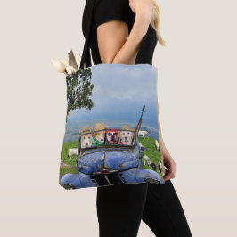 Funny Dogs in Old Pickup Tote Bag