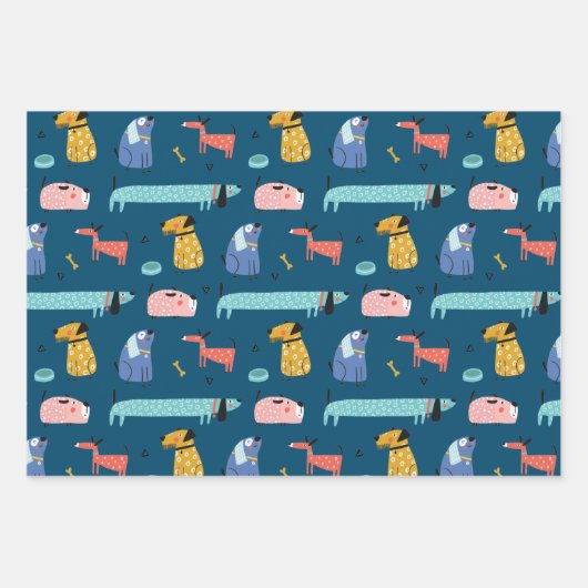 Funny Dogs Inpakpapier Vel (Voorkant 2)