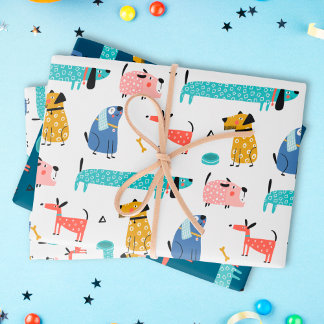 Funny Dogs Inpakpapier Vel