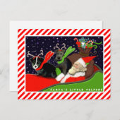 Funny Dogs-Kaarten voor kerstmis Feestdagenkaart (Voorkant / Achterkant)