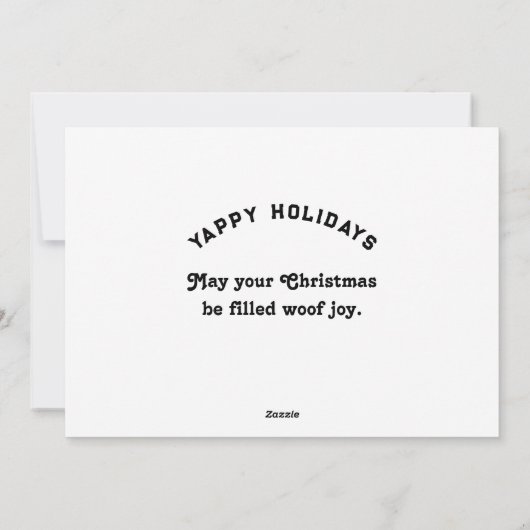 Funny Dogs Kerstmis Feestdagenkaart (Achterkant)