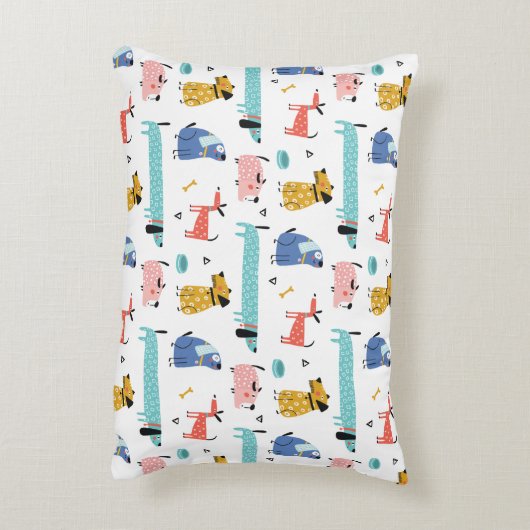 Funny Dogs Kinder Accent Kussen (Achterkant (Verticaal))