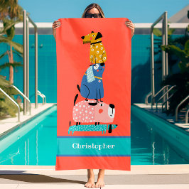 Funny Dogs Kinder Badhanddoek