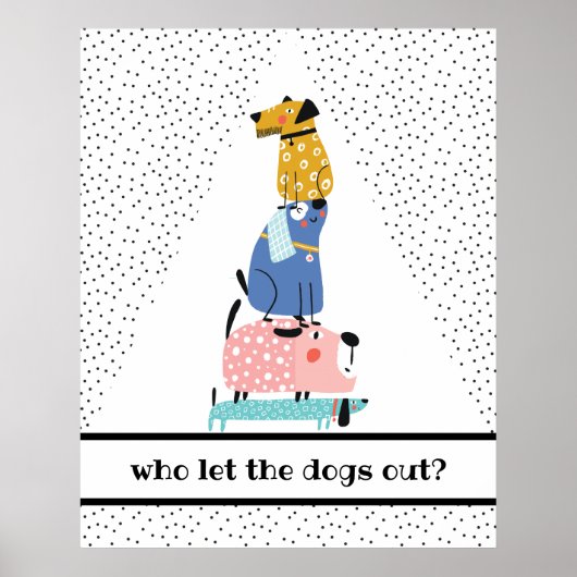 Funny Dogs Kinder Poster (Voorkant)