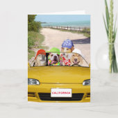 Funny Dogs / Labs Surfer Verjaardag Kaart (Voorkant)