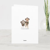 Funny Dogs/Labs  Valentijn/Jubileum Feestdagen Kaart (Achterkant)