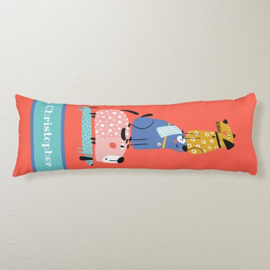 Funny Dogs Lichaamskussen (Voorkant)