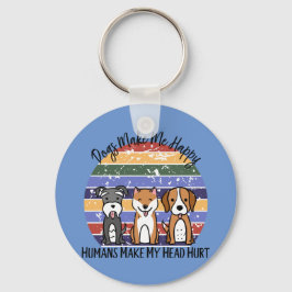 Funny Dogs maakt me gelukkig Sleutelhanger