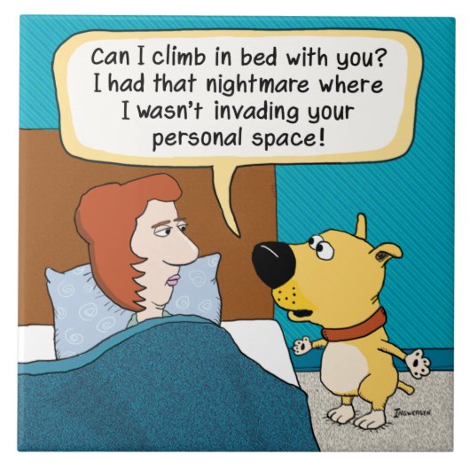 Funny Dog's Nightmare Tegeltje (Voorkant)